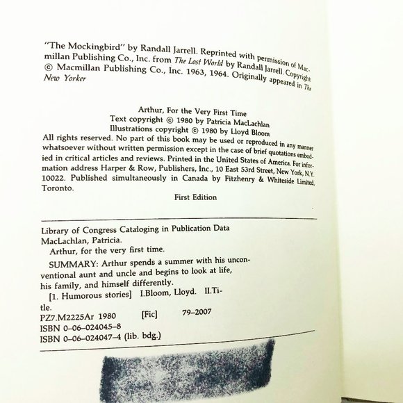 Book, Arthur, For The Very First Time, Hardback Library First Edition - Picture 5 of 9